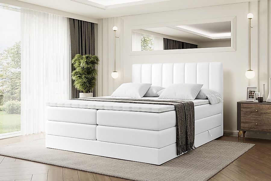 ALTDECOR Boxspringbett OTTA KING (Multipocket-Matratze H4, H3 Matratze Bone günstig online kaufen