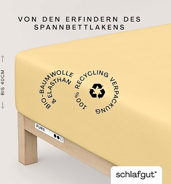 Schlafgut Spannbettlaken "PURE BOXSPRING in Gr. 90x200, 140x200 oder 180x20 günstig online kaufen