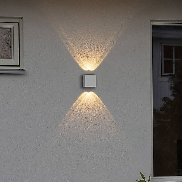 LED-Außenwandleuchte Chieri, 4-flammig, weiß günstig online kaufen