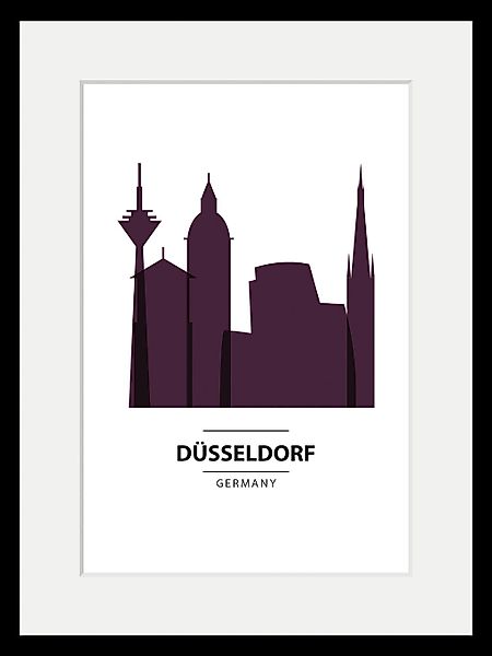 queence Bild "Düsseldorf Color Splash", Städte-Stadt-Deutschland-Gebäude-Dü günstig online kaufen