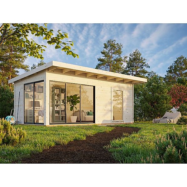 Palmako Gartenhaus Andrea Slide Plus 595 x 300 cm Grau-Anthrazit FSC® günstig online kaufen