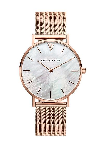 Paul Valentine Quarzuhr ROSE GOLD SEASHELL MESH günstig online kaufen