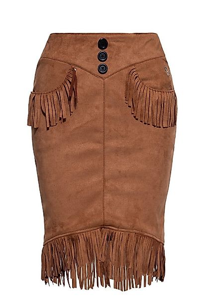 QueenKerosin Bleistiftrock mit Fransen günstig online kaufen