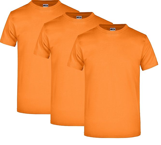 James & Nicholson T-Shirt 3er Pack Komfort-T-Shirt aus strapazierfähigem Si günstig online kaufen