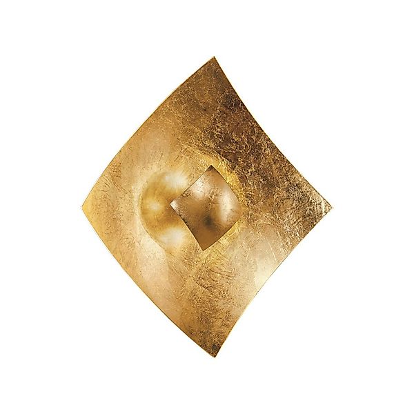 Wandleuchte Quadrangolo mit Blattgold, 50 x 50 cm günstig online kaufen