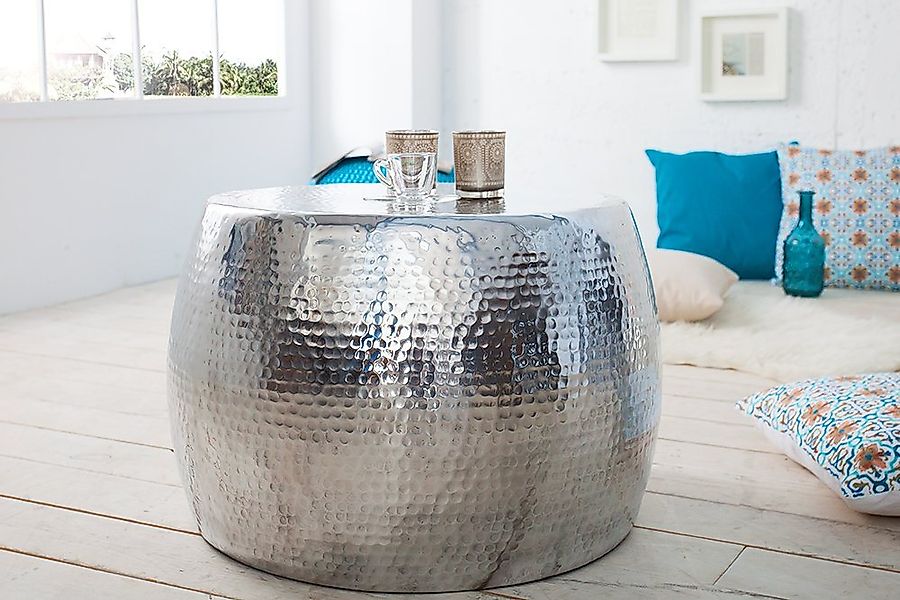 riess-ambiente Couchtisch ORIENT Ø60cm silber (Einzelartikel, 1-St), Wohnzi günstig online kaufen
