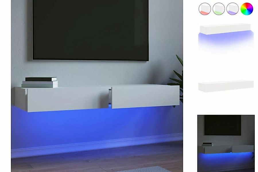 vidaXL TV-Schrank TV-Lowboard TV-Schränke mit LED-Leuchten 2 Stk Weiß 60x35 günstig online kaufen
