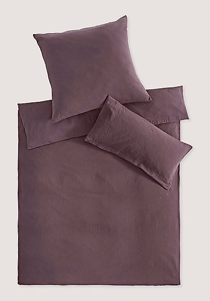 hessnatur Musselin Bettwäsche-Set aus Bio-Baumwolle - lila - Größe 240x220 günstig online kaufen