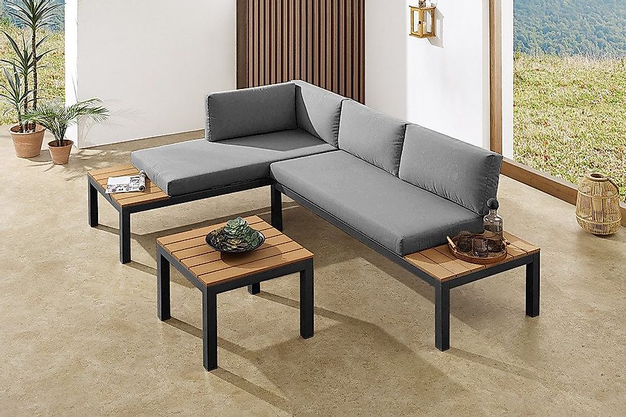riess-ambiente Gartenlounge-Set ORLANDO LOUNGE 240cm anthrazit/grau - Alumi günstig online kaufen