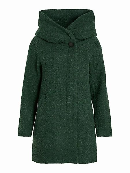 VILA Wollgemisch Kapuzen Mantel Damen Grün günstig online kaufen