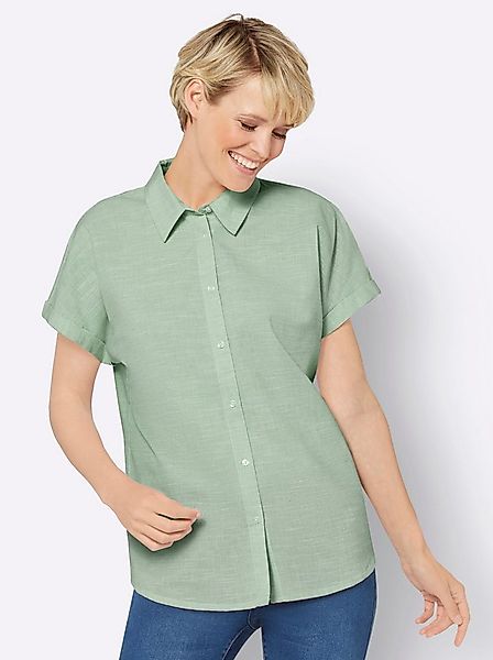 Sieh an! Klassische Bluse Kurzarm-Bluse . günstig online kaufen