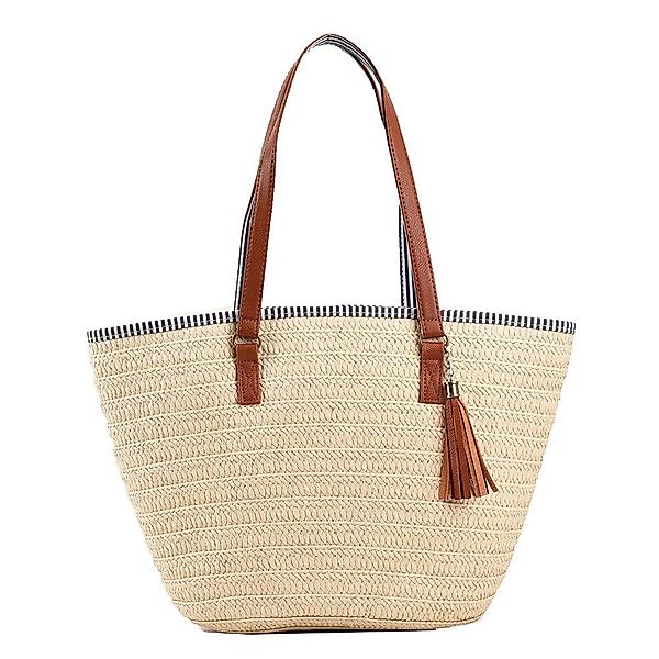 Coonoor Strandtasche Stroh Strand Schultertasche Tasche,Damen günstig online kaufen