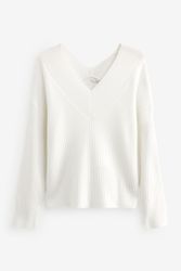 Next V-Ausschnitt-Pullover Ripp-Oberteil mit V-Ausschnitt (1-tlg) günstig online kaufen