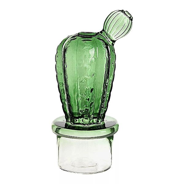 Vase KAKTUS Glas ca.B6xL8xH13c, dkl-grün günstig online kaufen