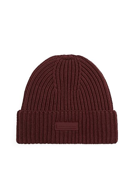 Tommy Hilfiger Beanie TH FOUNDATION Strick, mit gummiertem Logo und Wolle günstig online kaufen