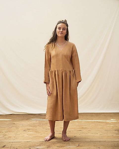 Leinen Wickelkleid Für Frauen / Tilla Wrap Dress Women günstig online kaufen