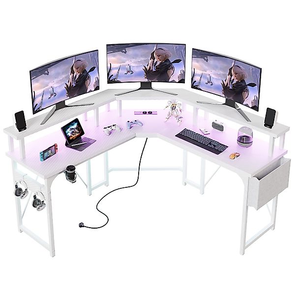 HOMALL Eckschreibtisch Gamingtisch Computertisch L-förm Eckschreibtisch günstig online kaufen