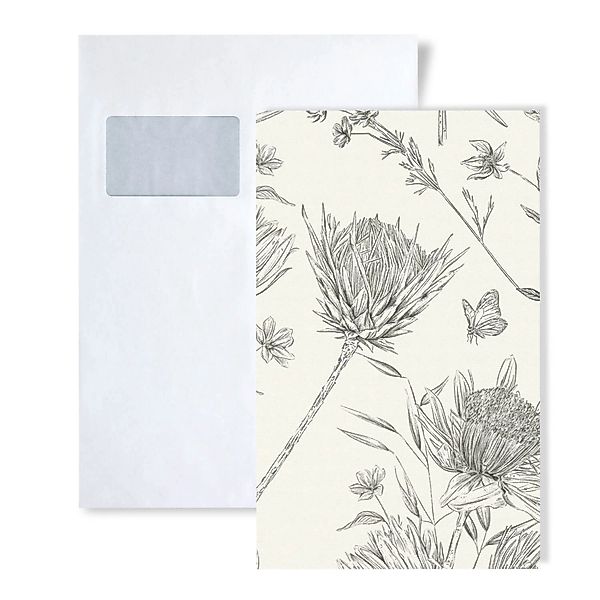 PROFHOME 1 MUSTERSTÜCK S-394272-GU DIN A4 MUSTER der Floralen Tapete günstig online kaufen