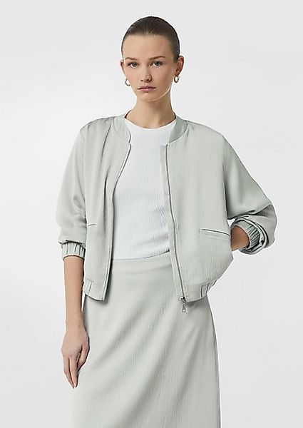 Comma Blusenblazer Blouson aus strukturiertem Satin günstig online kaufen