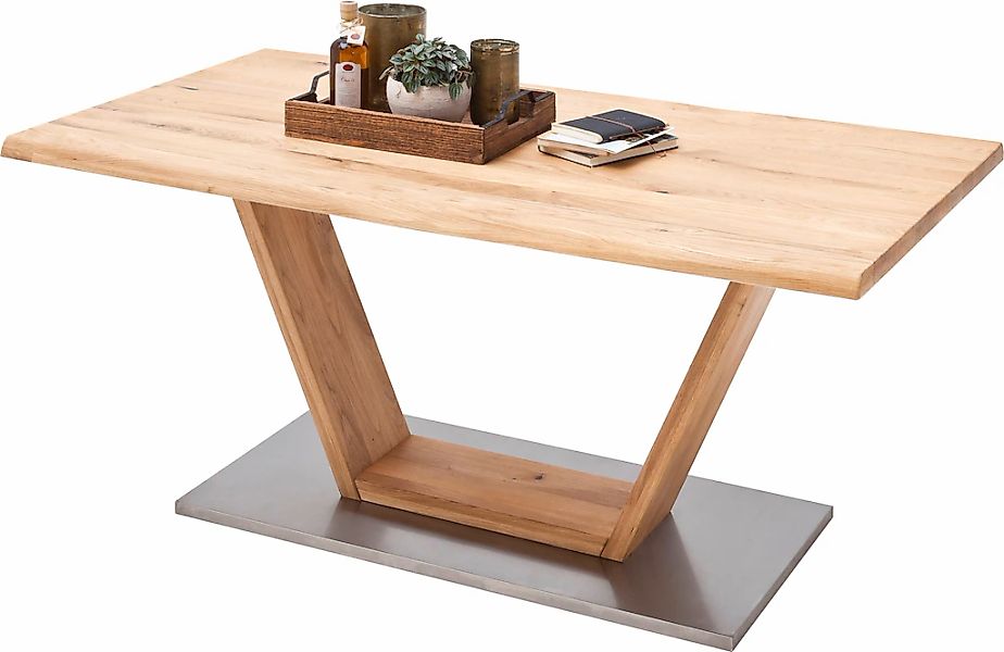 MCA furniture Esstisch »Greta«, Esstisch Massivholz mit Baumkante, gerader günstig online kaufen