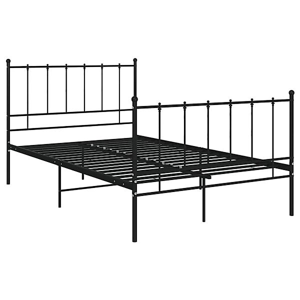 vidaXL Bett Bett Schwarz Metall 120x200 günstig online kaufen