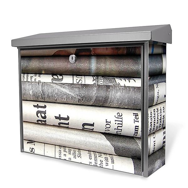 Banjado Briefkasten Edelstahl 38.5x31.5x12cm Ohne Zeitungsfach Inkl. Montag günstig online kaufen