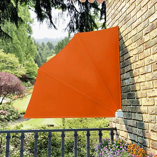 vidaXL Sonnensegel Faltbarer Balkonfächer Terracotta-Rot 140×140 günstig online kaufen