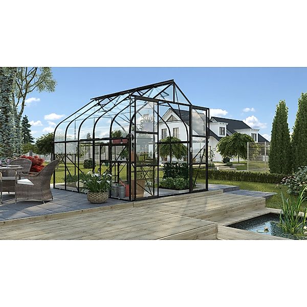 Vitavia Gewächshaus Diana 8300 Schwarz 8,3 m² inkl. Fundament günstig online kaufen