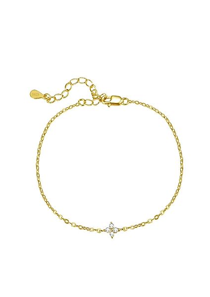 Hey Happiness Silberarmband Blume Zirkon Kettchen, günstig online kaufen