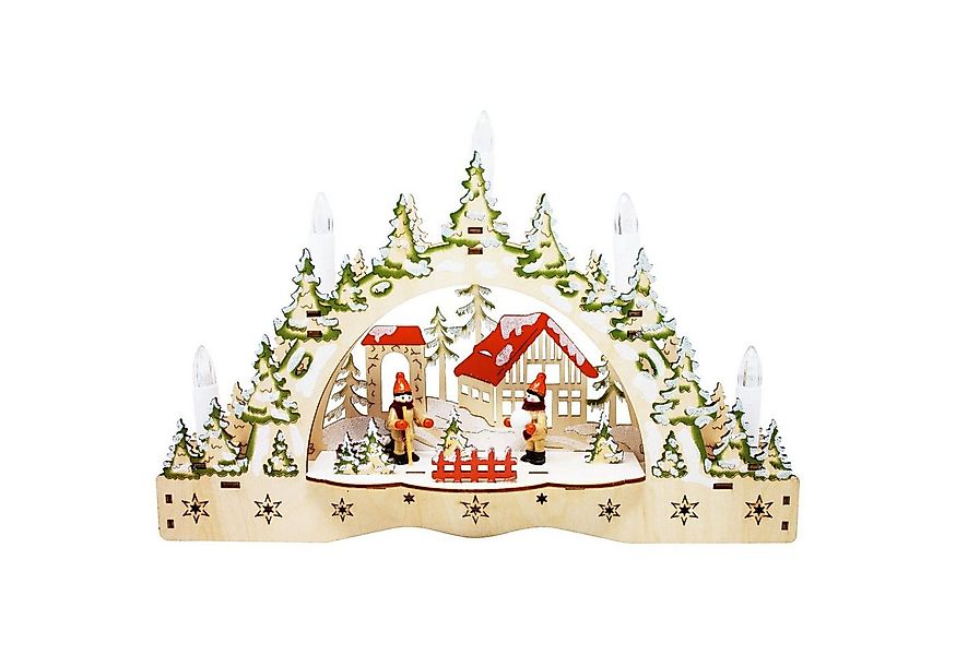 ToCi LED Schwibbogen LED-Kerzenbogen Schwibbogen mit 5 LED-Kerzen Weihnacht günstig online kaufen