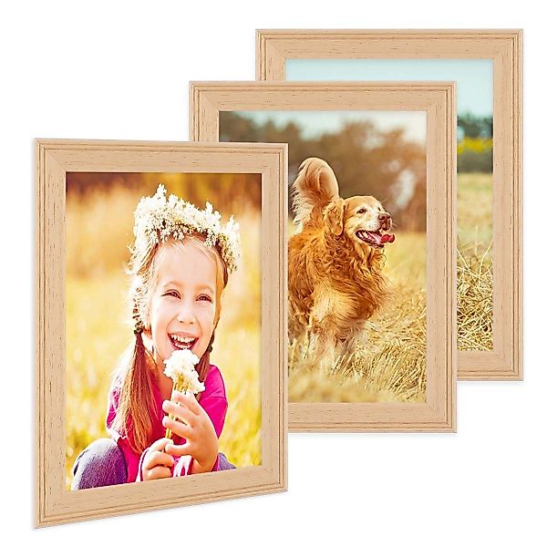 PHOTOLINI Bilderrahmen 3er Set im Landhaus-Stil günstig online kaufen