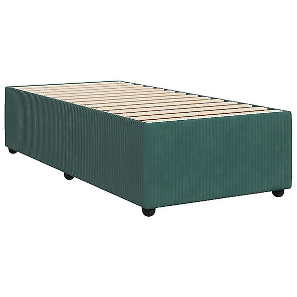 vidaXL Bett Bettgestell ohne Matratze Dunkelgrün günstig online kaufen
