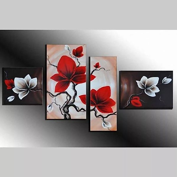 4 Leinwandbilder MAGNOLIA (1) 120 x 70cm Handgemalt günstig online kaufen