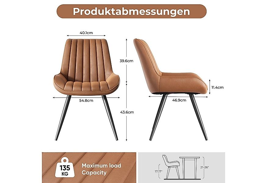 HawthyHome Esszimmerstuhl bequeme Polsterstühle Küchenstuhl (2 St), mit Rüc günstig online kaufen