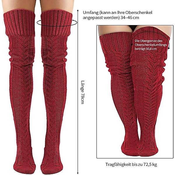 Refttenw Overknees 1 Paar Damen Lange günstig online kaufen