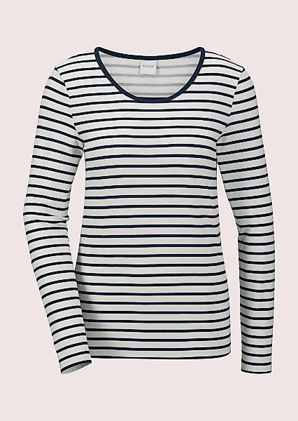 MADELEINE Langarmshirt "Ringelshirt Kurzes Rundhals-Shirt" günstig online kaufen