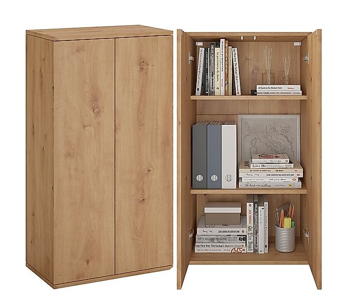 Bellamio Mehrzweckschrank Ais mit Push-to-Open Türen (110 cm hoch) Aktensch günstig online kaufen