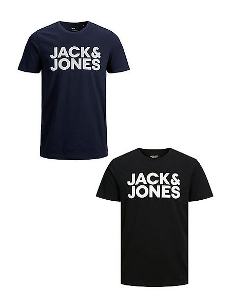 Jack & Jones T-Shirt 2er-Set Plus Size T-Shirt Logo (2-tlg) 4831 in Weiß-Gr günstig online kaufen