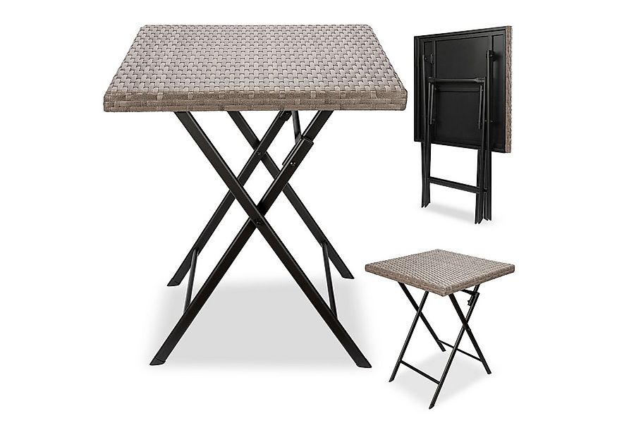 BRUBAKER Gartentisch Toskana - 58 x 58 cm Balkontisch wetterfest (1-St., Ca günstig online kaufen