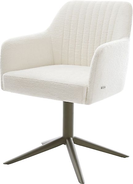 DELIFE Polsterstuhl Greg-Flex, Fußkreuz Effektfinish Titan günstig online kaufen