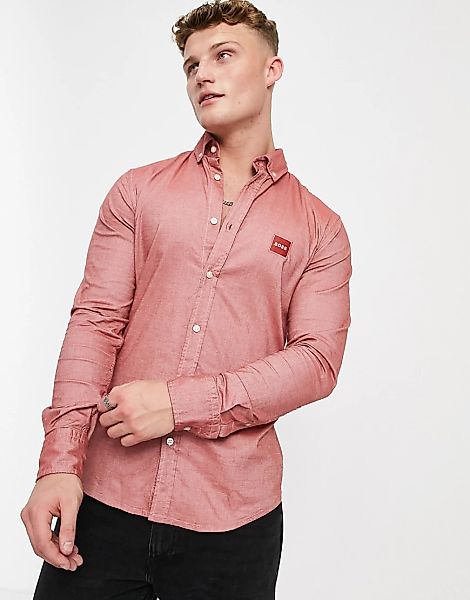 BOSS – Mabsoot – Hemd in Rot günstig online kaufen