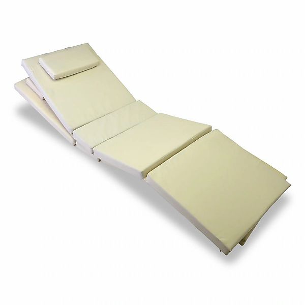 VCM Gartenliege "Auflage für Sonnenliege mit Kopfkissen creme" günstig online kaufen