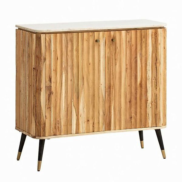 Wohnling Barschrank Hausbar Akazie Massivholz 95x90x41 cm Weinbar Echter Ma günstig online kaufen