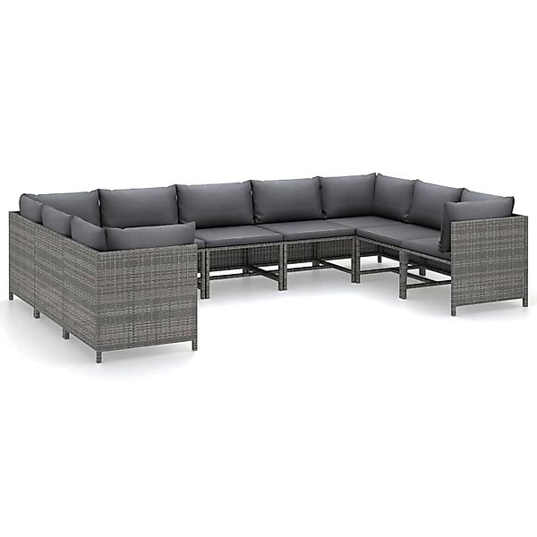 vidaXL Gartenlounge-Set 9-tlg. Garten-Lounge-Set mit Kissen günstig online kaufen