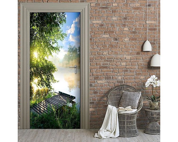 Stickerprofis Türtapete STEG AM SEE, Premiumklasse, selbstklebend günstig online kaufen