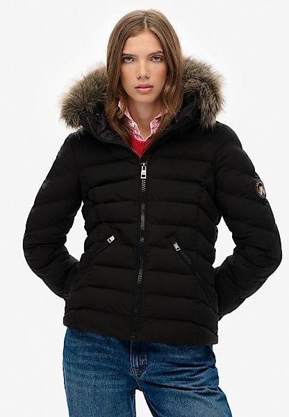 Superdry Steppjacke "FUJI FAUX FUR HOOD PADDED JKT", mit Kapuze günstig online kaufen