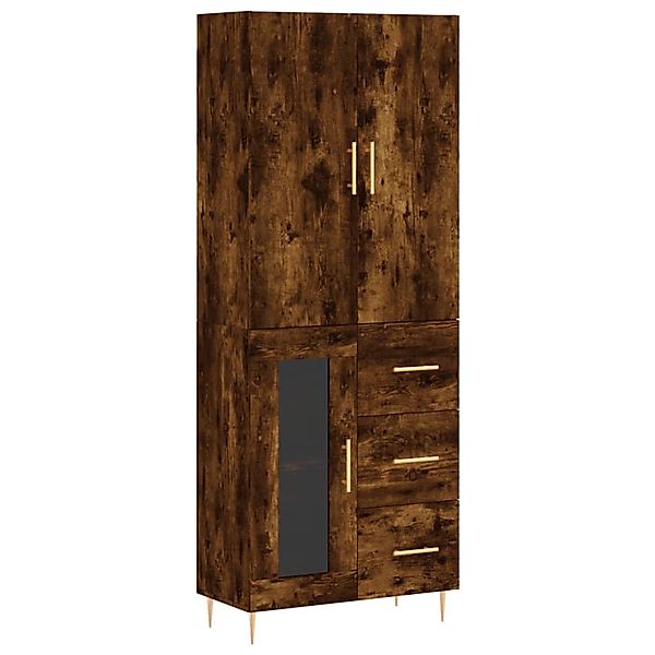 vidaXL Highboard Räuchereiche 69,5x34x180 cm Holzwerkstoff 3195952 günstig online kaufen