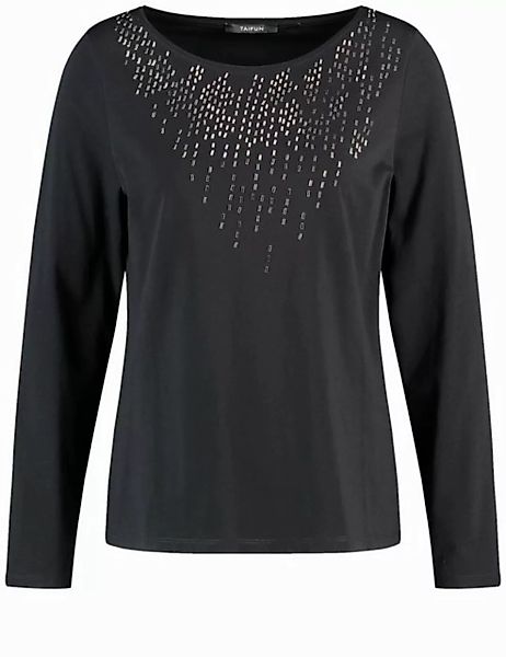 Taifun T-Shirt Langarmshirt mit Glitzersteinchen günstig online kaufen