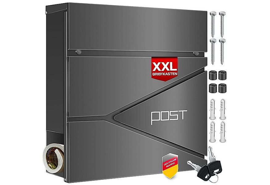 KESSER Briefkasten, mit Zeitungsfach Wandmontage Wandbriefkasten Edelstahl günstig online kaufen