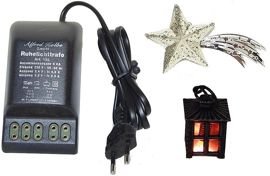 Alfred Kolbe Krippen-Zubehör Komet, Zinnlaterne und Trafo 230V, Weihnachtsd günstig online kaufen